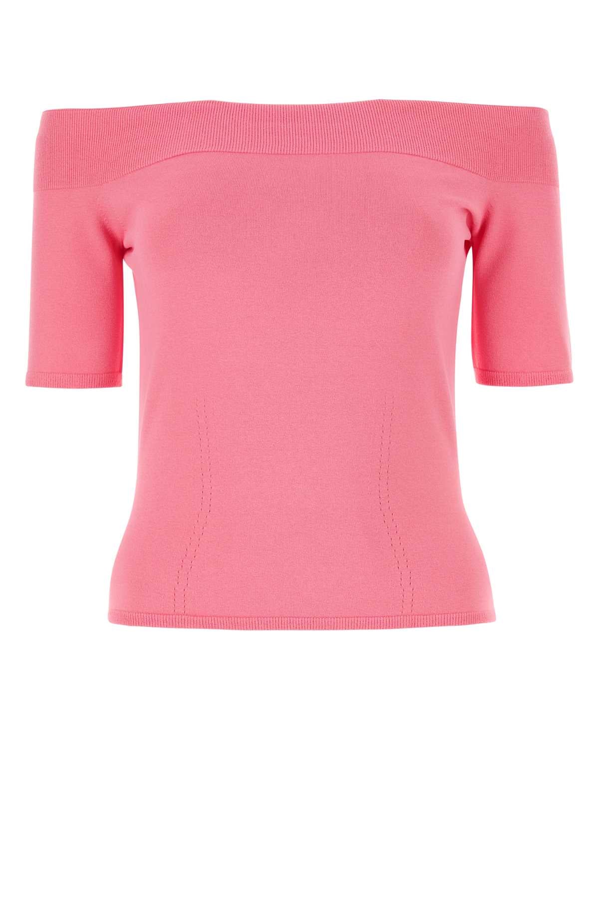 ALEXANDER MCQUEEN Chic Pink Viscose Blend Top