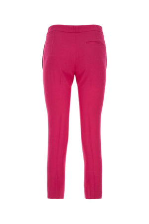 ALEXANDER MCQUEEN Fuchsia Crepe Pants for Women - Perfect for 23W Season