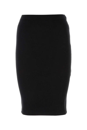 SAINT LAURENT Chic Stretch Wool Blend Skirt