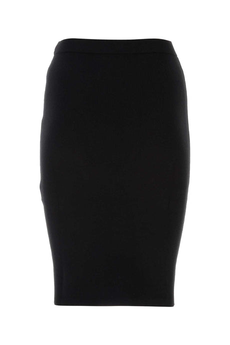 SAINT LAURENT Chic Stretch Wool Blend Skirt