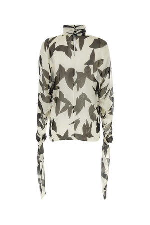 SAINT LAURENT Printed Jacquard Blouse for Women