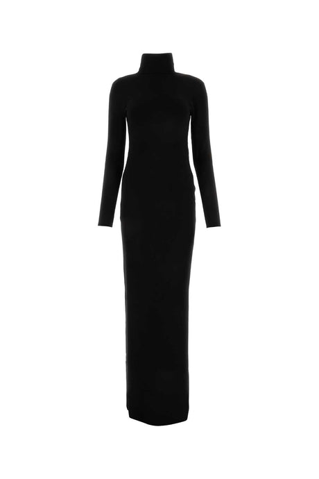 SAINT LAURENT Timeless Black Wool Long Dress