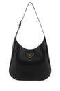 PRADA Elegant Black Leather Shoulder Handbag - 30 cm x 26 cm