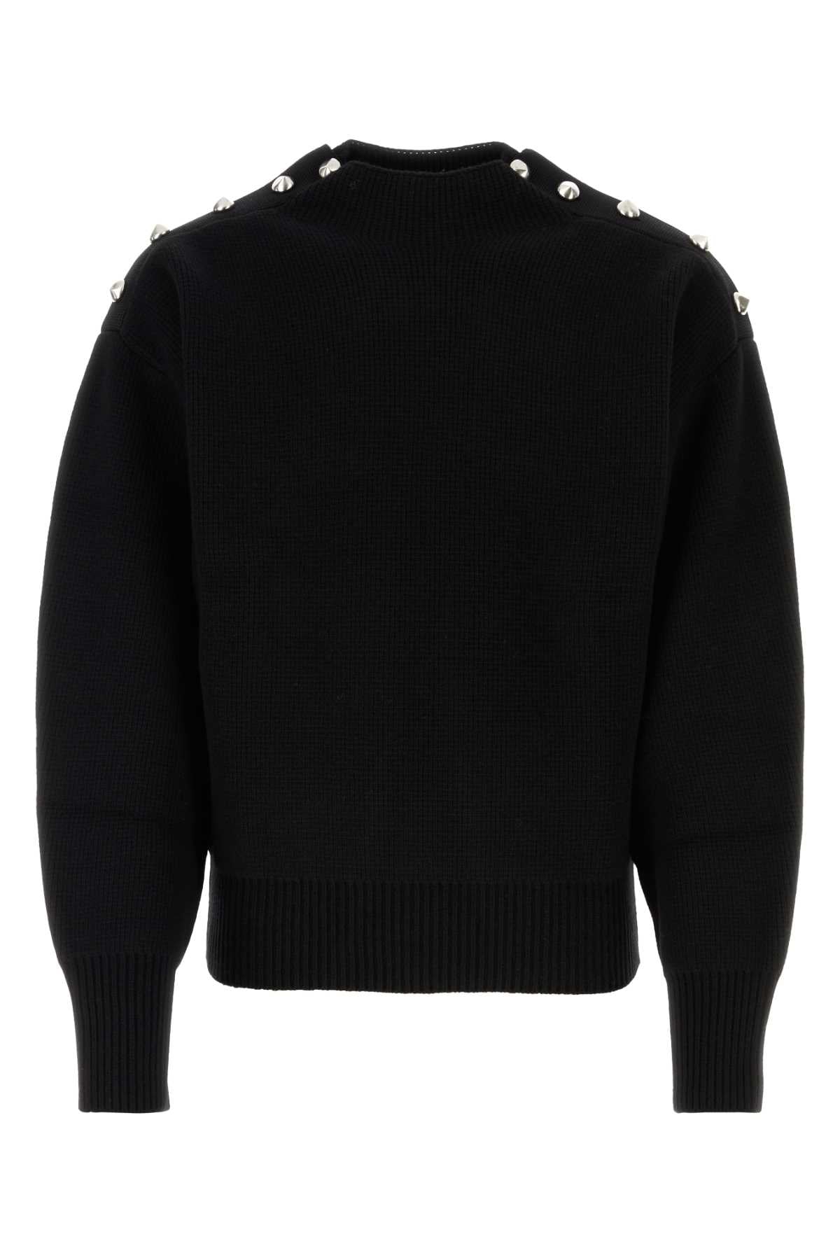 SALVATORE FERRAGAMO Elegant Black Wool Blend Sweater - Men's Lightweight Knit