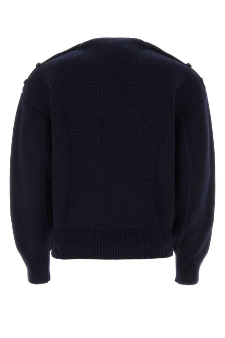 SALVATORE FERRAGAMO Midnight Blue Wool Blend Sweater