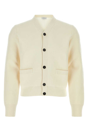 SALVATORE FERRAGAMO Ivory Wool Blend Cardigan for Men