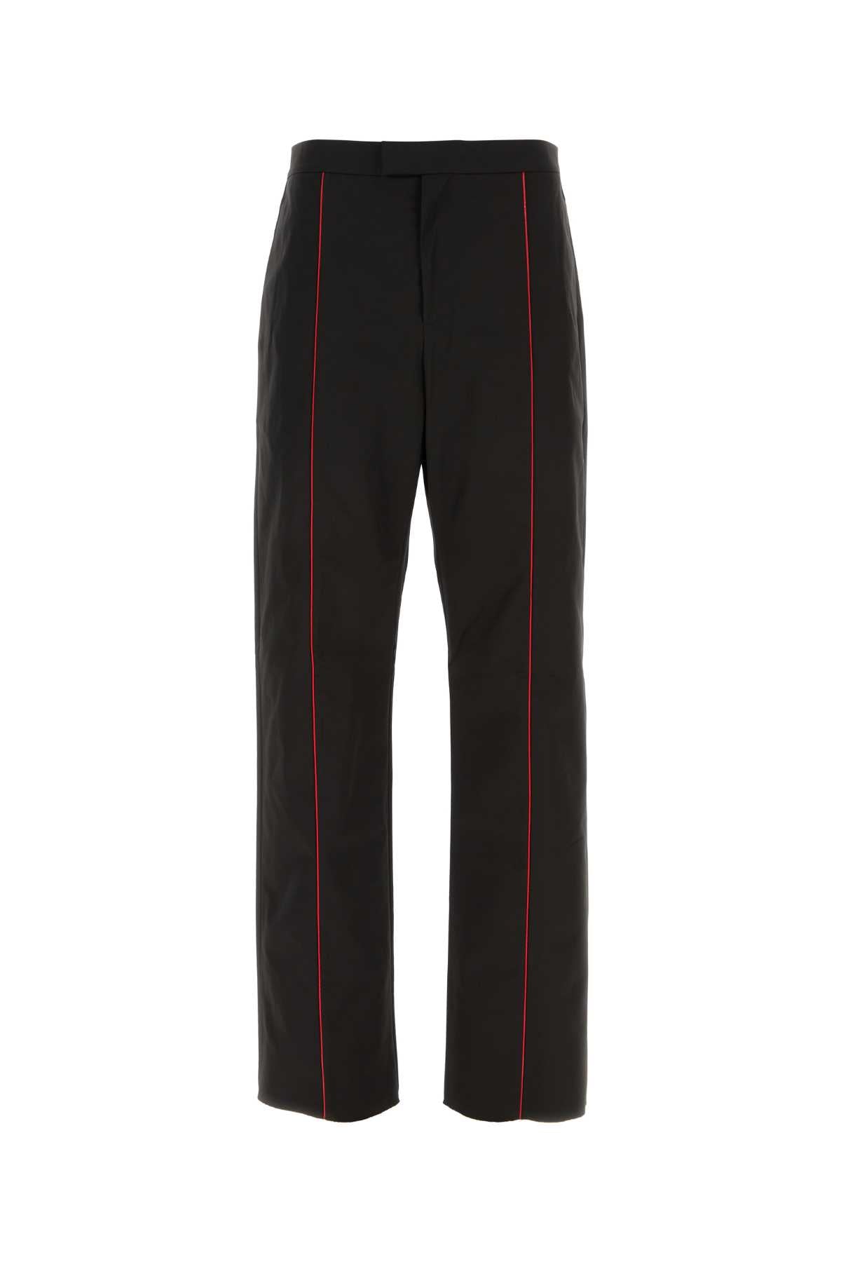 SALVATORE FERRAGAMO Sleek Black Polyester Blend Pants for Men