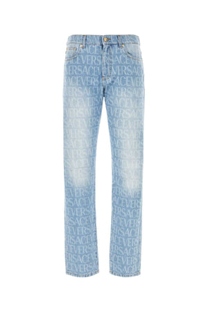 VERSACE Printed Denim Jeans