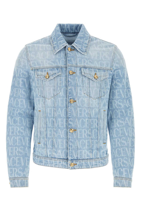 VERSACE Printed Denim Jacket for Men