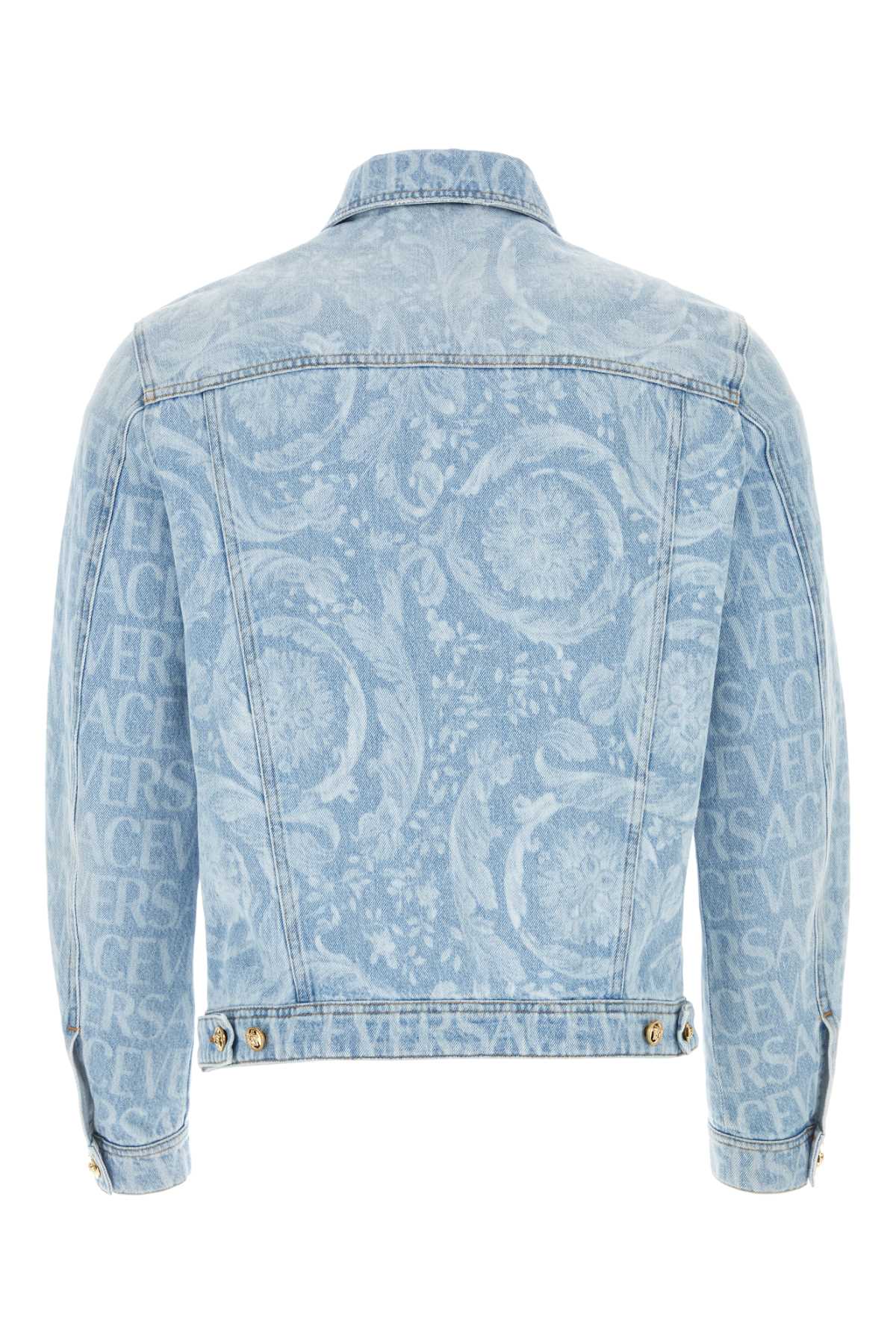 VERSACE Printed Denim Jacket for Men