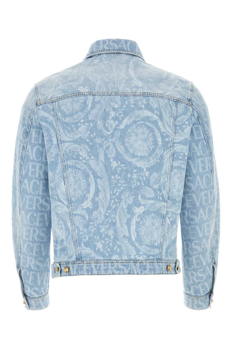 VERSACE Printed Denim Jacket for Men