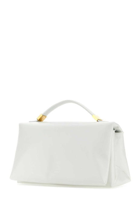 MARNI Mini White Leather Prisma Handbag