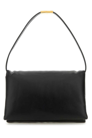 MARNI Elegant Black Leather Handbag - 30 cm Width