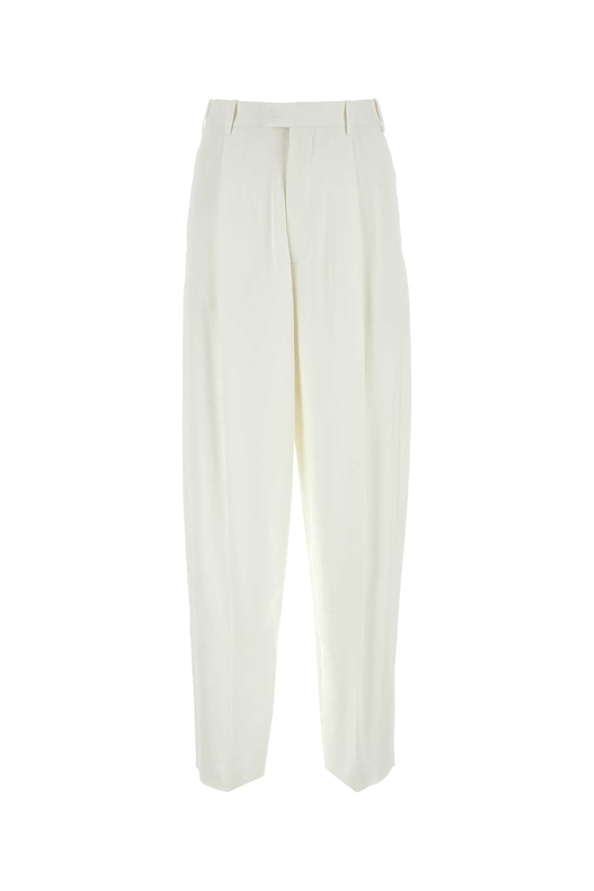 MARNI White Stretch Viscose Pants