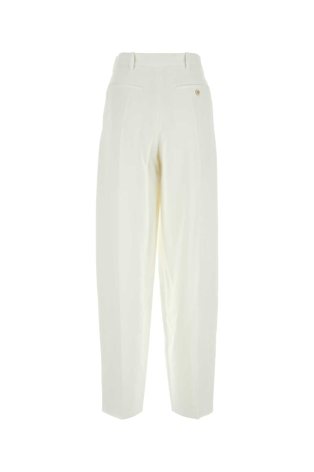 MARNI White Stretch Viscose Pants