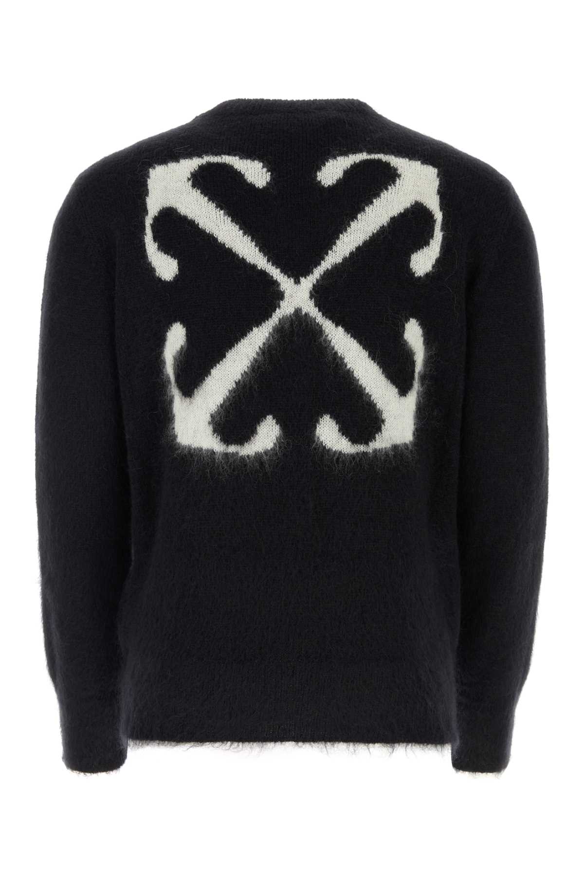 OFF WHITE Black Mohair Blend Sweater for Men