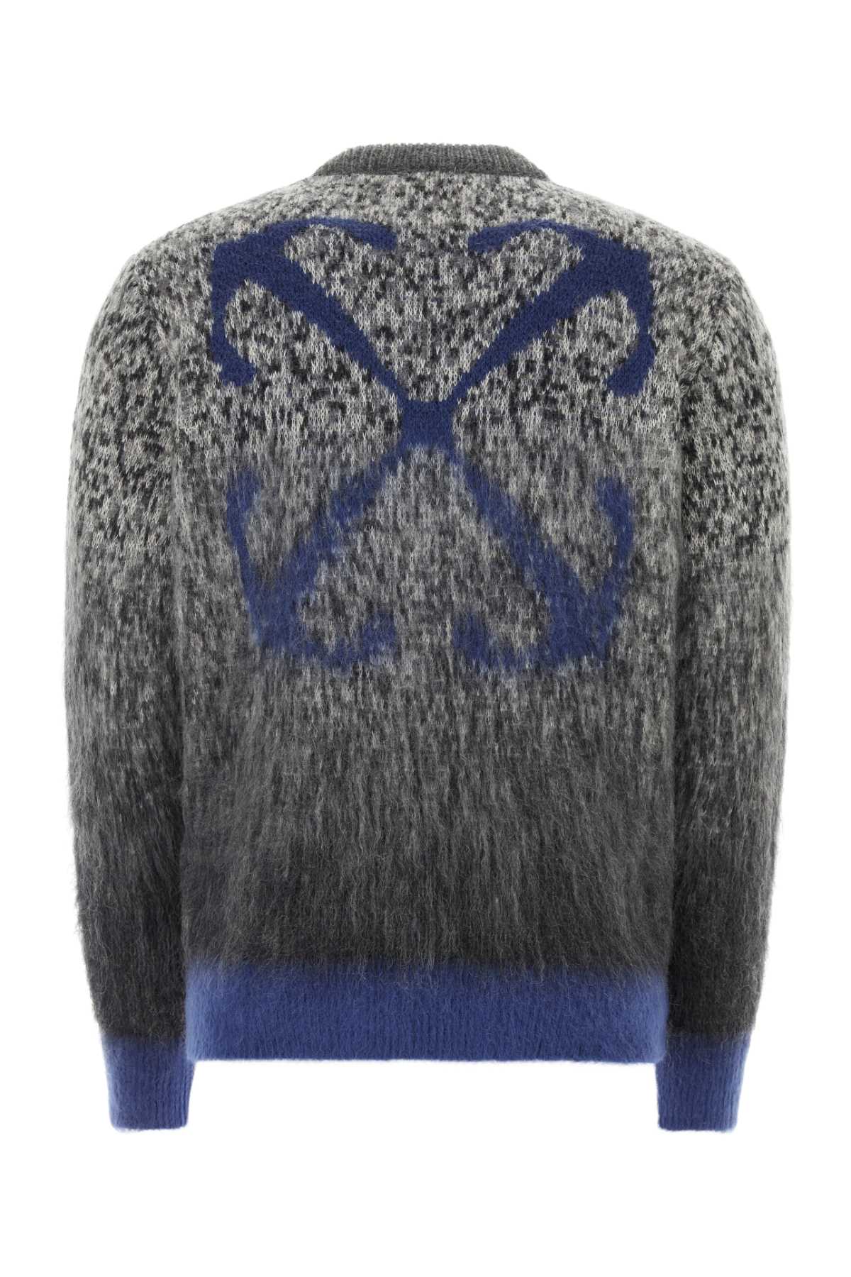 OFF WHITE Embroidered Mohair Blend Sweater for Men