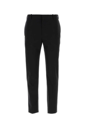 ALEXANDER MCQUEEN Men's Classic Black Cotton Pants - 23W Edition