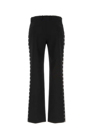 OFF WHITE Sleek Wool Trousers for Modern Men