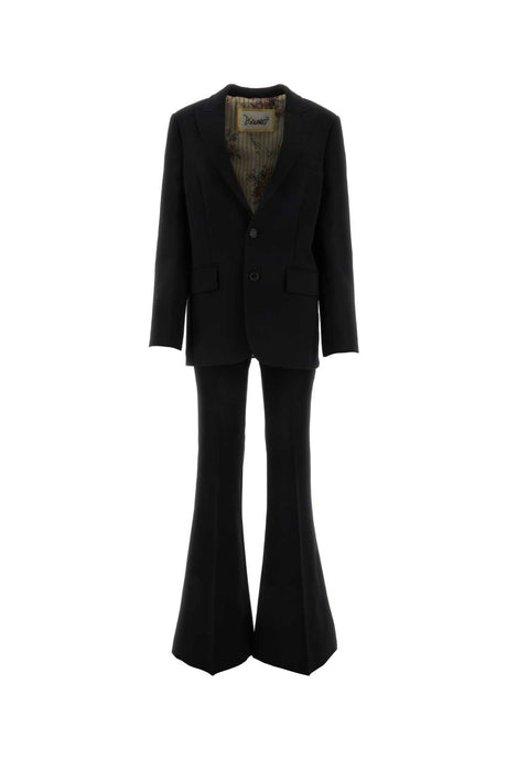 DSQUARED Chic Black Twill Tailored Suit for Women