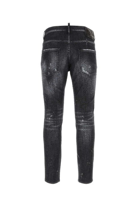 DSQUARED Embellished Stretch Denim Skater Jeans - Slim Fit