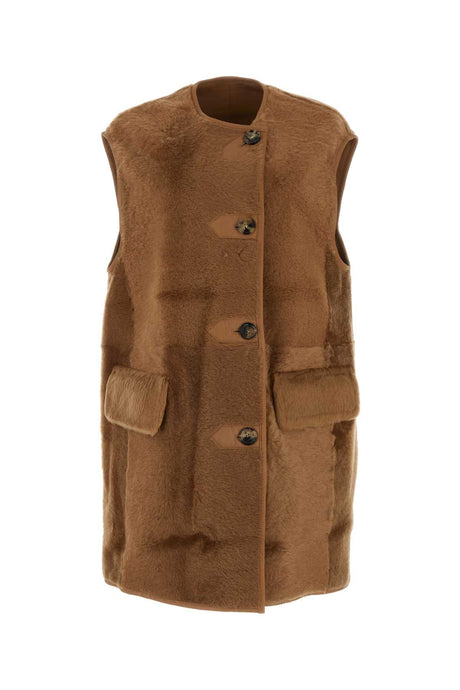 MAX MARA Sleeveless Shearling Jacket for Women