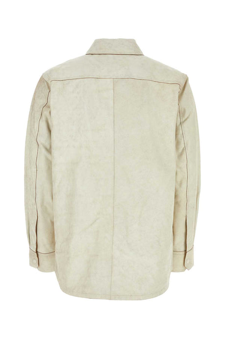 HELMUT LANG Sleek Leather Button-Up Shirt