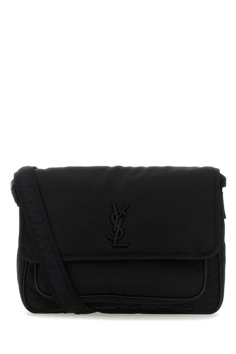 SAINT LAURENT Mini Black Nylon Crossbody Handbag