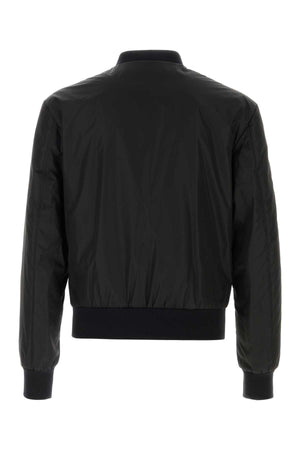 DOLCE & GABBANA Classic Black Nylon Bomber Jacket for Men