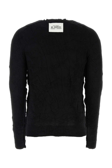 DOLCE & GABBANA Black Wool Blend Sweater for Men - Stylish & Versatile