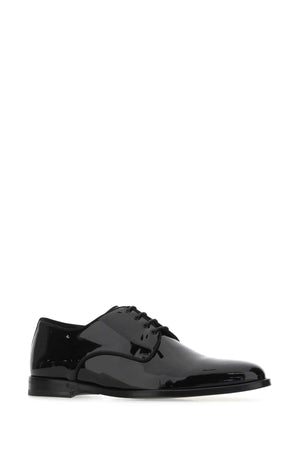 DOLCE & GABBANA Classic Black Lace-Up Shoes for Men