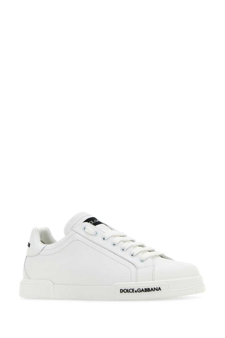 DOLCE & GABBANA Luxury Nappa Leather Portofino Sneakers for Men