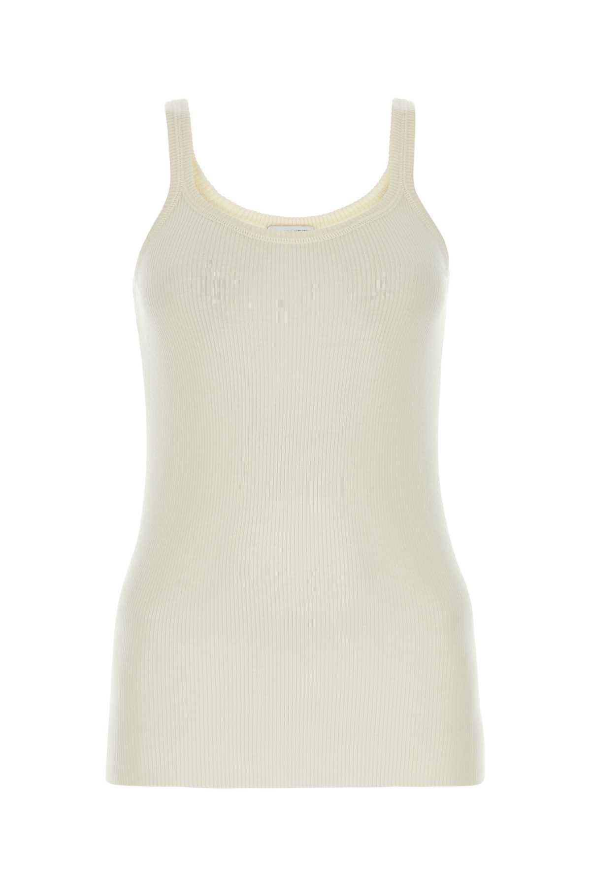 BOTTEGA VENETA Ivory Wool Tank Top for Women - A Seasonal Essential