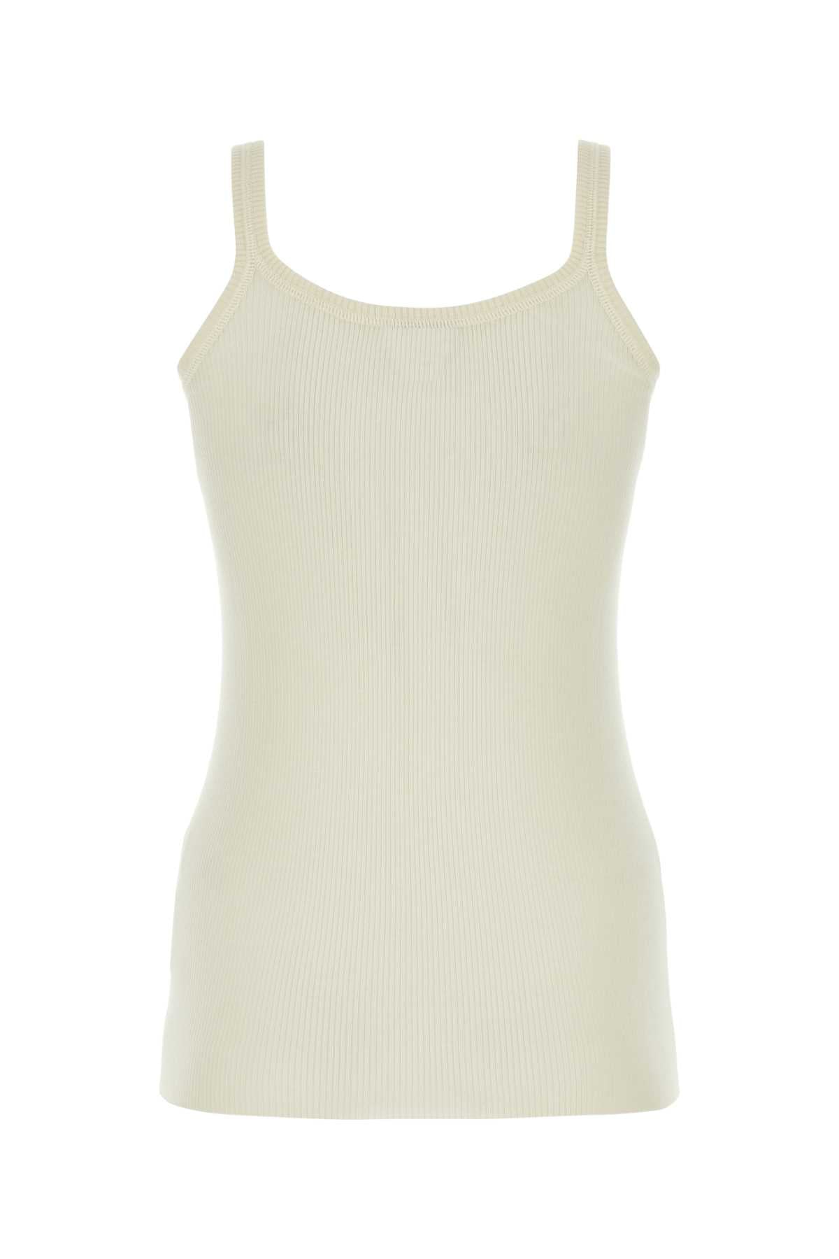 BOTTEGA VENETA Ivory Wool Tank Top for Women - A Seasonal Essential