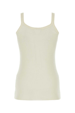 BOTTEGA VENETA Ivory Wool Tank Top for Women - A Seasonal Essential