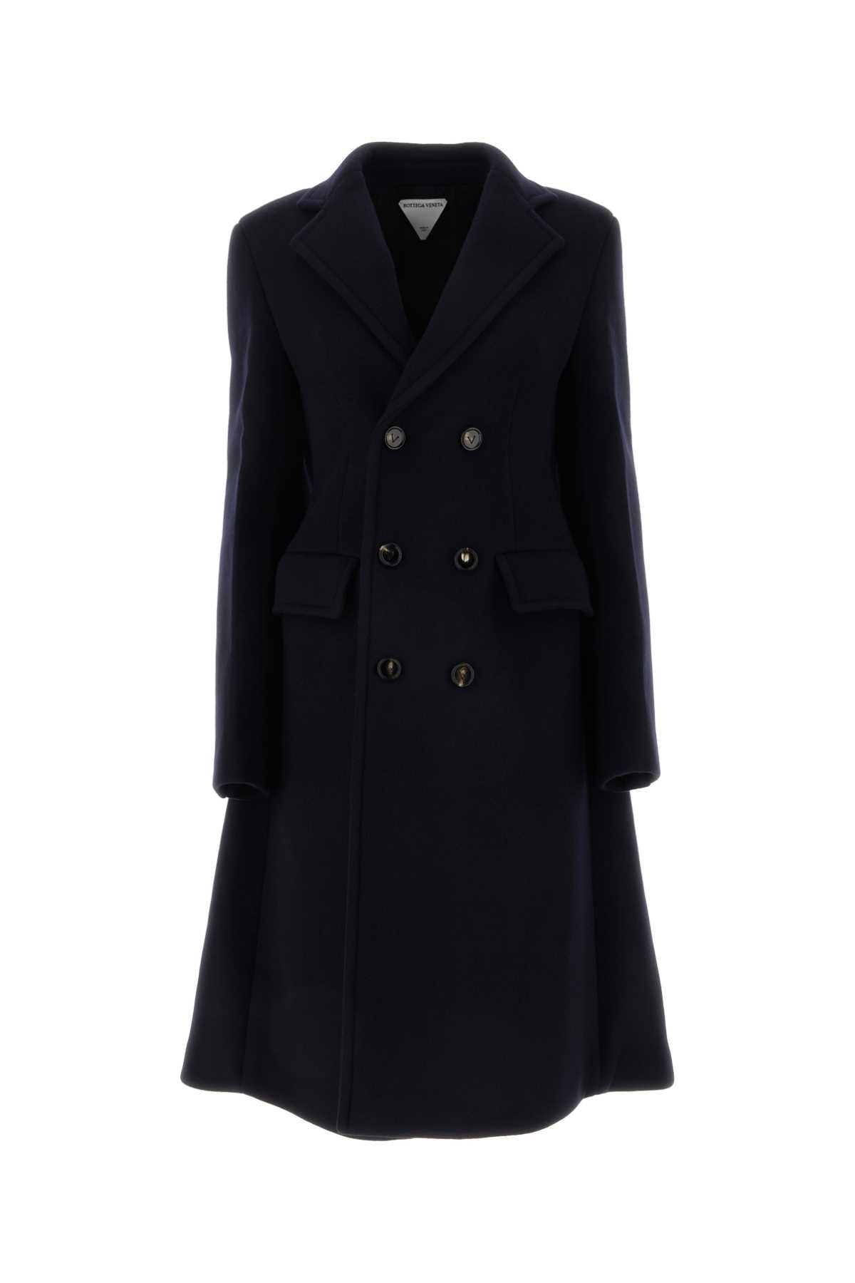 BOTTEGA VENETA Midnight Blue Wool Blend Cape Jacket for Women