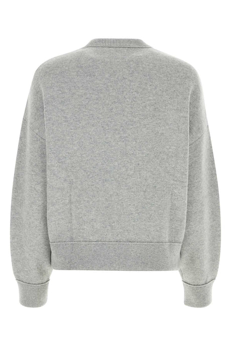 BOTTEGA VENETA Melange Grey Cashmere Blend Sweater for Women