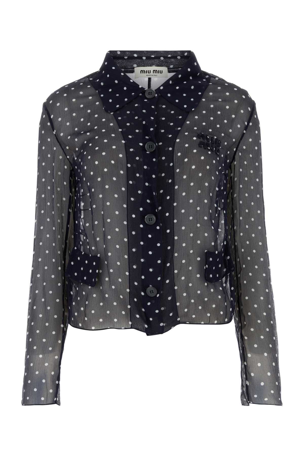 MIU MIU Chic Printed Chiffon Shirt