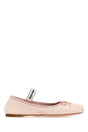 MIU MIU Light Pink Satin Ballerinas