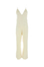 JIL SANDER Ivory Satin Jumpsuit