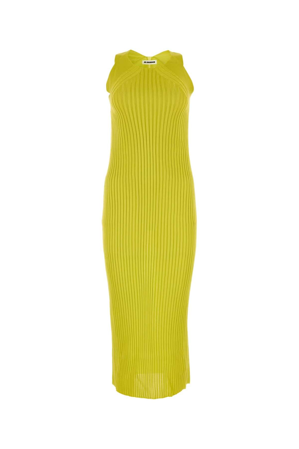 JIL SANDER Chic Green Viscose Dress