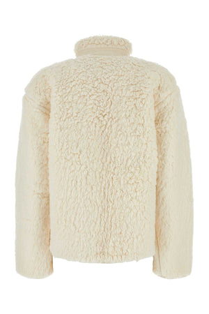 JIL SANDER Ivory Teddy Fabric Sweatshirt for Women