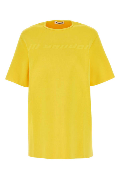 JIL SANDER Chic Yellow Viscose Blend T-Shirt