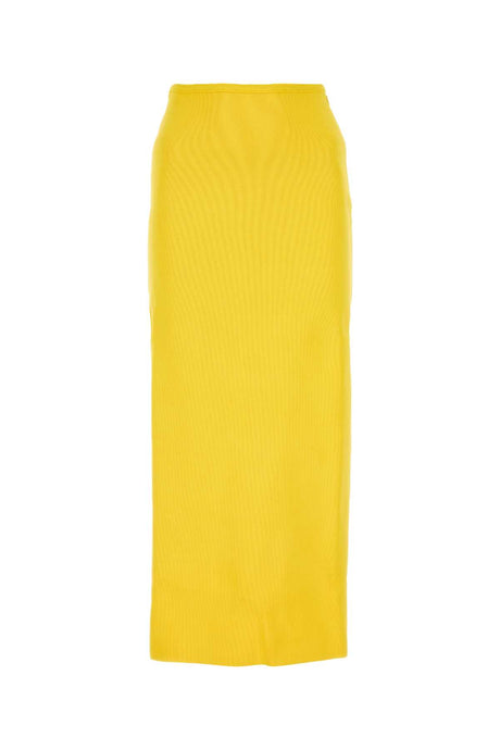 JIL SANDER Chic Yellow Midi Skirt for Women