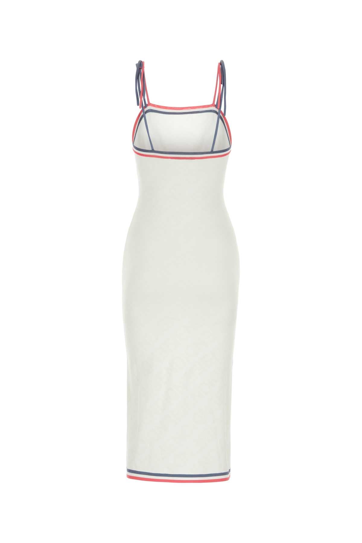 FENDI Ivory Viscose Blend Mini Dress