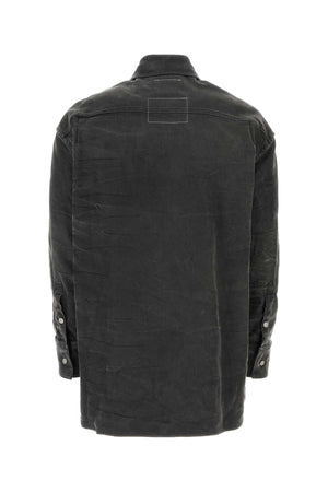 MM6 MAISON MARGIELA Oversized Black Stretch Denim Shirt - 23W Edition