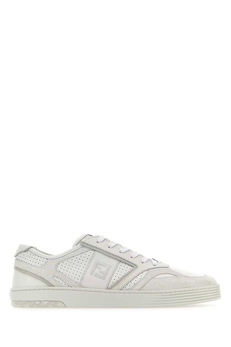 FENDI Men's Step Sneakers - White Leather & Suede