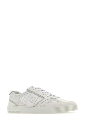 FENDI Men's Step Sneakers - White Leather & Suede