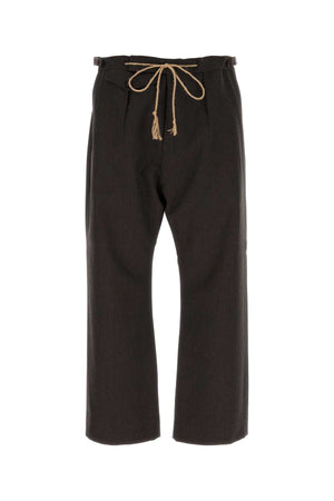 MAISON MARGIELA Sophisticated Brown Wool Pants for Men