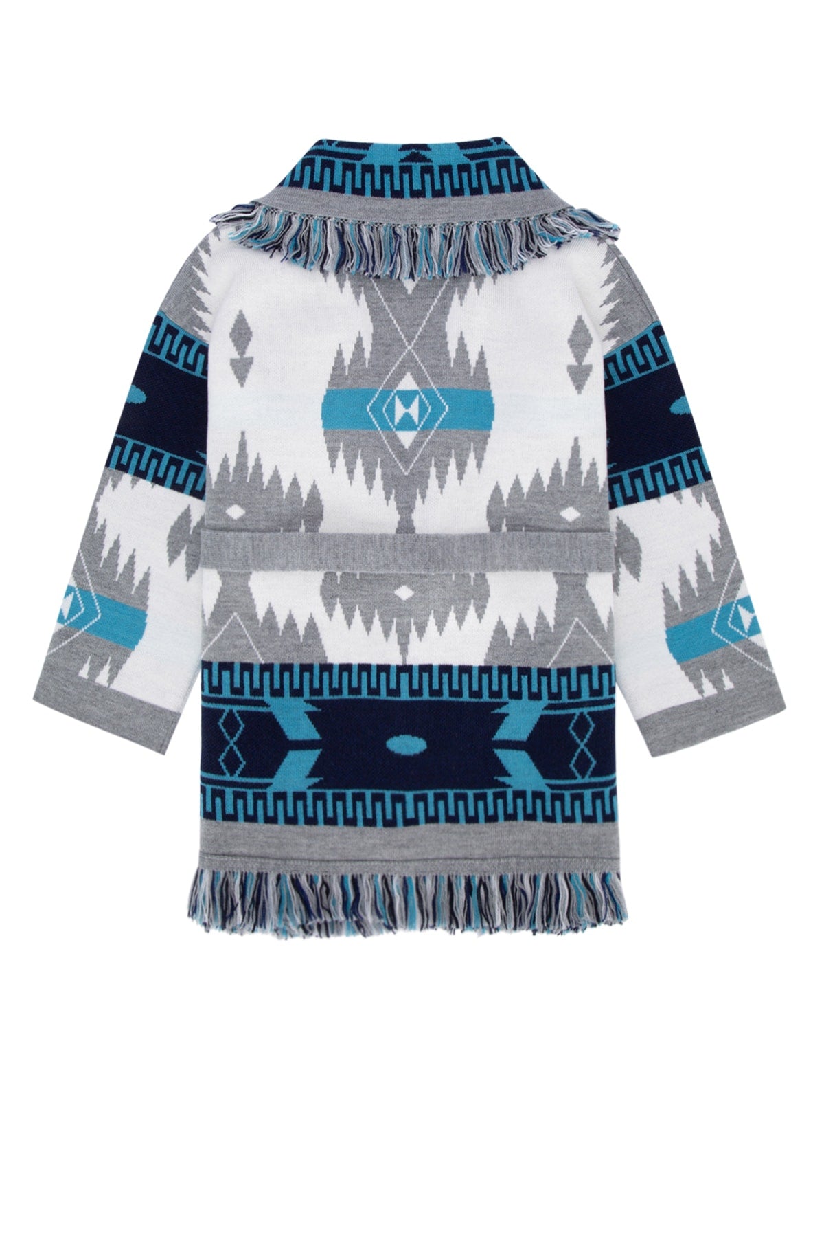 ALANUI KIDS Mini Jacquard Cardigan in White Ice Cloud